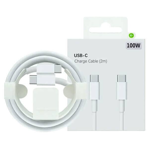2M 100W PD Type C Super Fast Charging Charger Cable Cord For Apple Samsung Google Laptop Mackbook Laptop & iPad Pro (White) 2M 100W PD Type C Super Fast Charging Charger Cable Cord For Apple Samsung Google Laptop Mackbook Laptop & iPad Pro (White)
